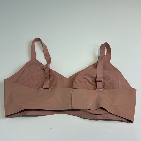 Knix Bra Size 7 Pink Ginger Padded V Neck Thin Strap - Picture 2 of 5